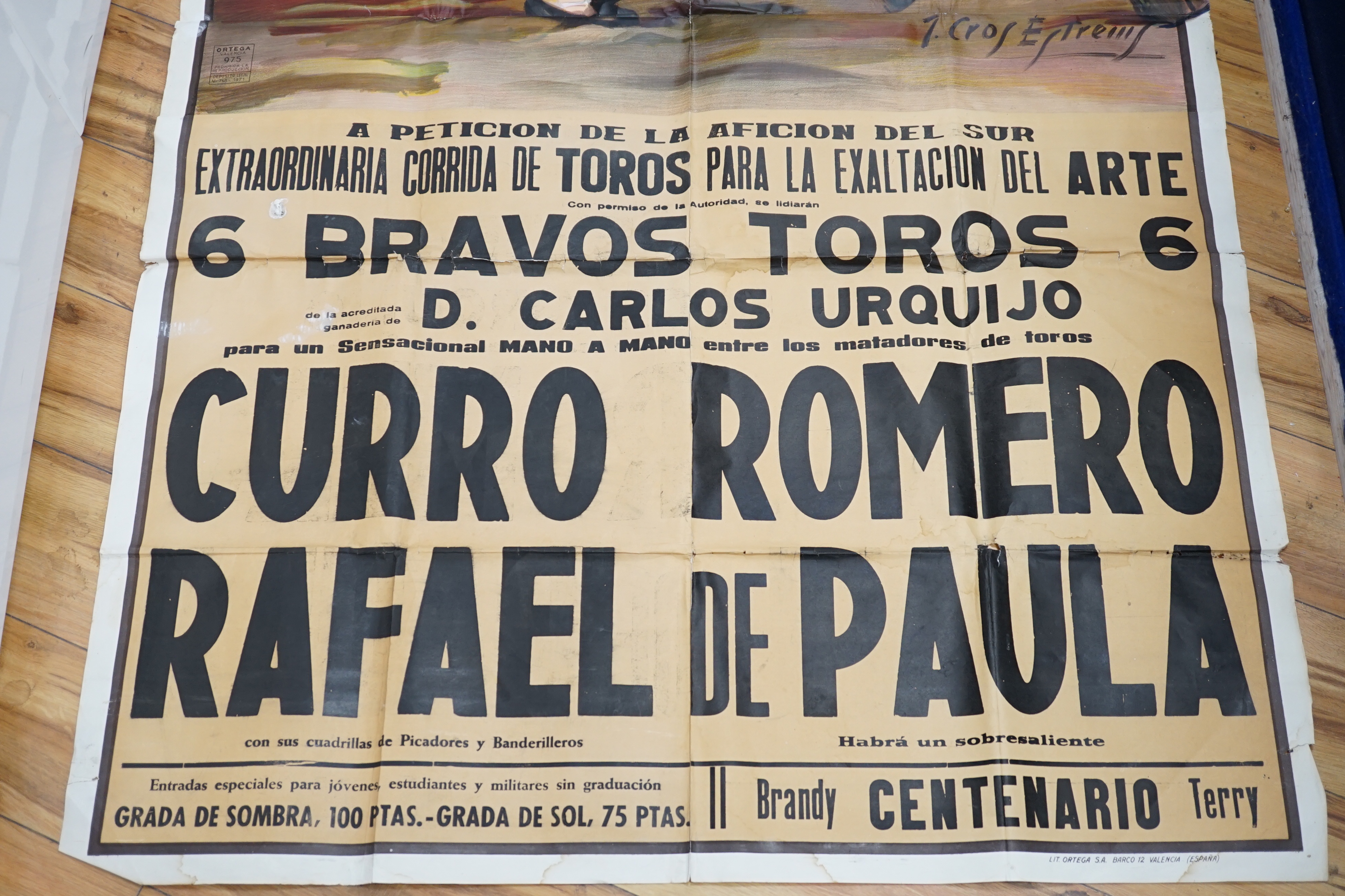 Spanish Matador circus poster - 230cm high